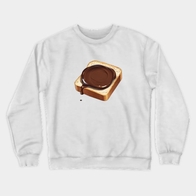 Chocolate Toast Sandwich Bread Vintage Yummy Kawaii Coffee Retro Crewneck Sweatshirt by Flowering Away